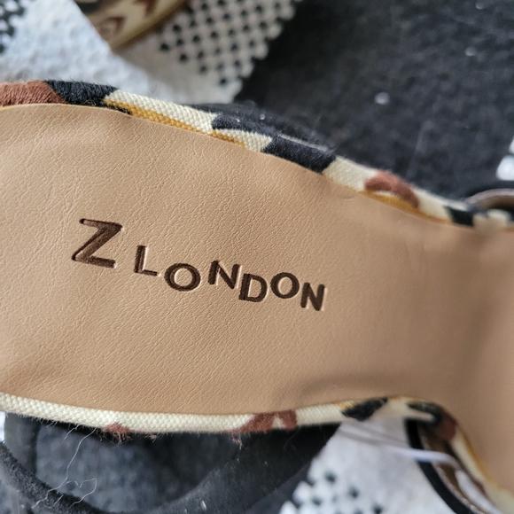 Z London Tribal Design tie-up Wrap Sandals, Chunky Heels sz 7.5 - Picture 3 of 8